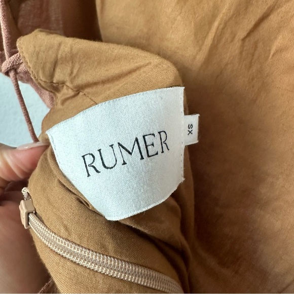 NWT Revolve Rumer The Label Maple Linen Mia Lace Back Maxi Dress Size XS - Picture 5 of 6